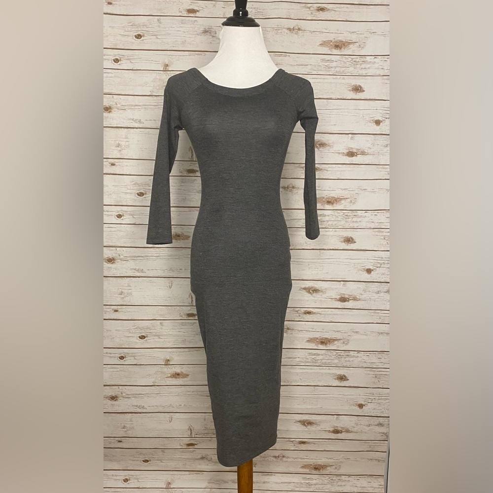 Zara Trafaluc knit midi sheath dress sz small